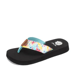 Women Yellow Box Flip Flops>Flounder Flip Flop