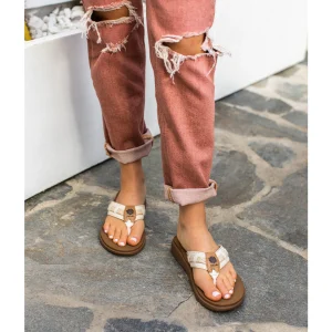 Women Yellow Box Flip Flops>Gramedia Sandal